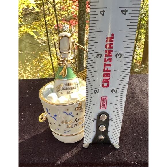 Vtg Lenox Christmas Ornament Celebrate 2000 Korbel Champagne 3.25” Mint-S73 - Picture 6 of 7